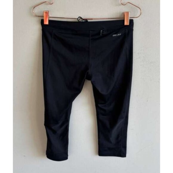 Nike Dri-FIT Essential Womens Running Training Pants Capri Leggings Black Size S - Picture 4 of 5